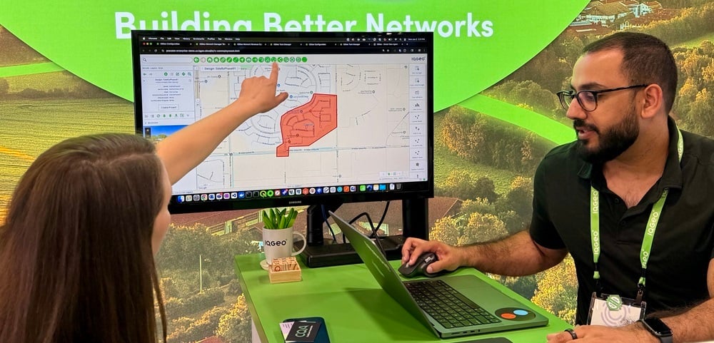 Vishal Shah IQGeo demo at Fiber Connect in Orlando