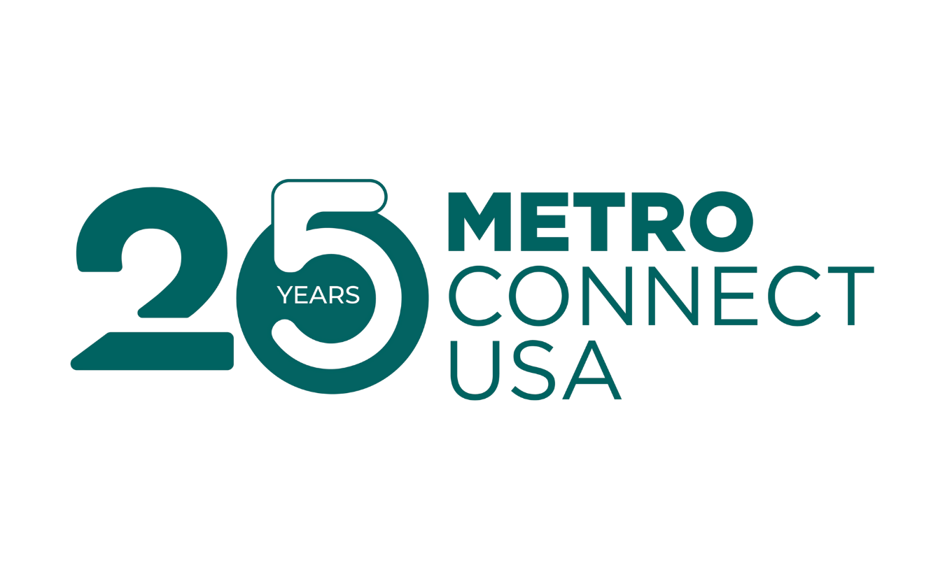 Metro Connect logo for 25 years