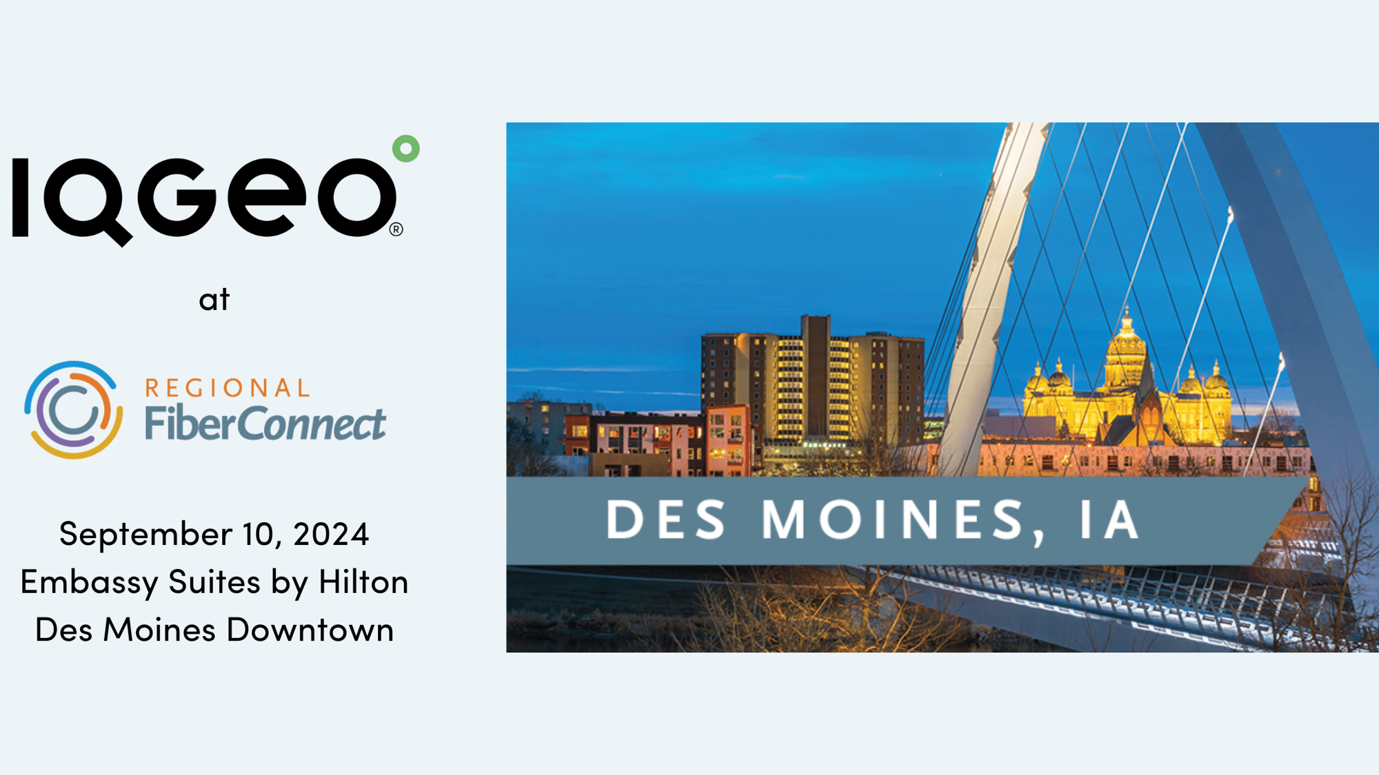 IQGeo at the Regional Fiber Connect of Des Moines IA