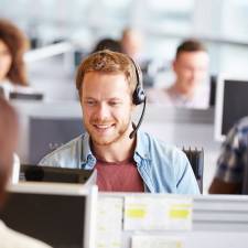 Man working in call centre