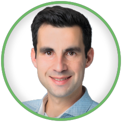 Augustin Marty headshot in green circle and white background