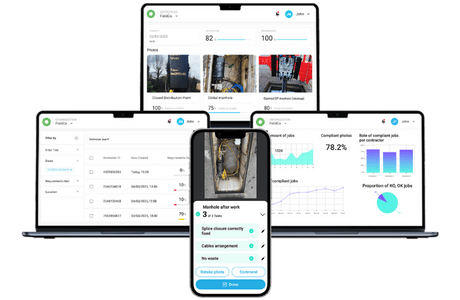Deepomatic Lens product screen shot on laptops and phones