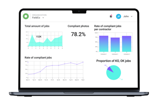 Deepomatic Lens dashboard view on a laptop