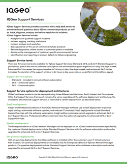 IQGeo Support Services data sheet