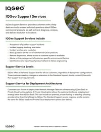 IQGeo Support Services data sheet